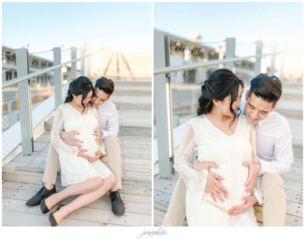 maternity session by quai alexandra in old montreal